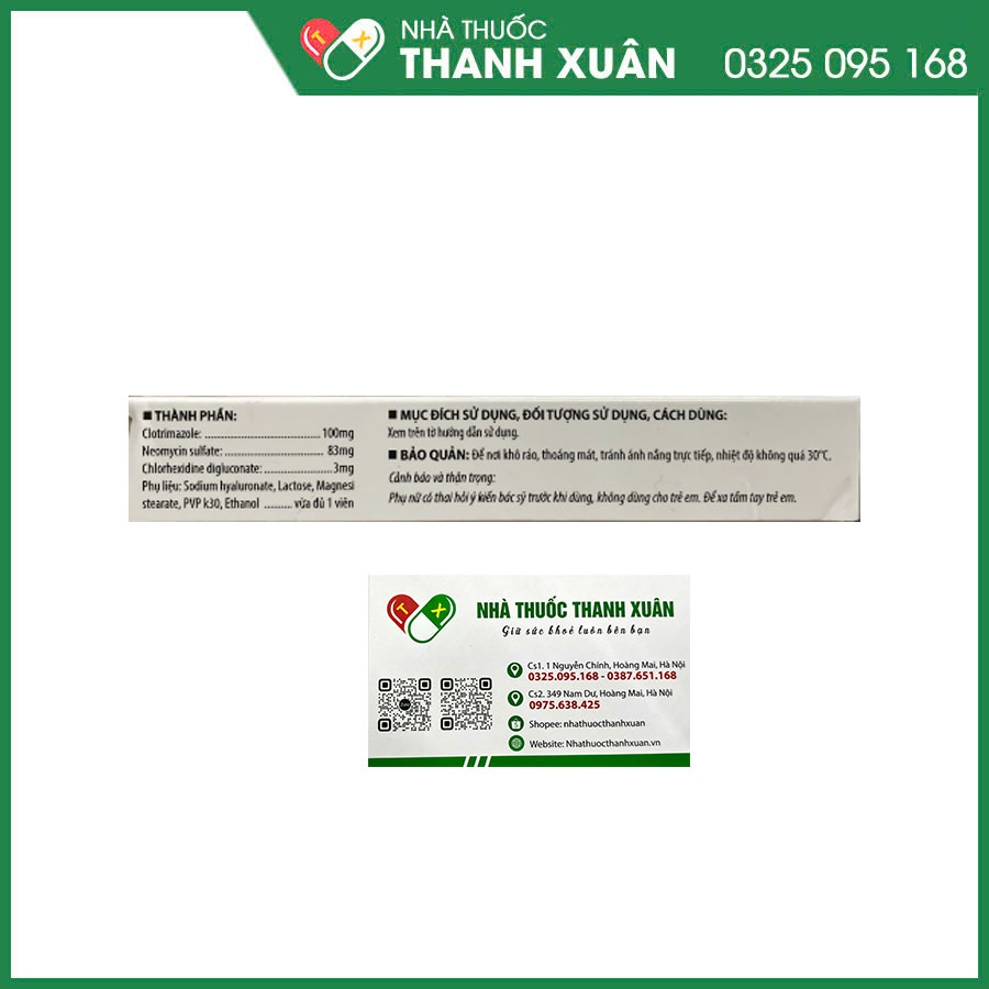 Viên đặt Surfex- N hỗ trợ điều trị viêm nhiễm phụ khoa do vi khuẩn, nấm hoặc trùng roi, âm đạo ra khí hư bất thường, có mùi hôi, ngứa